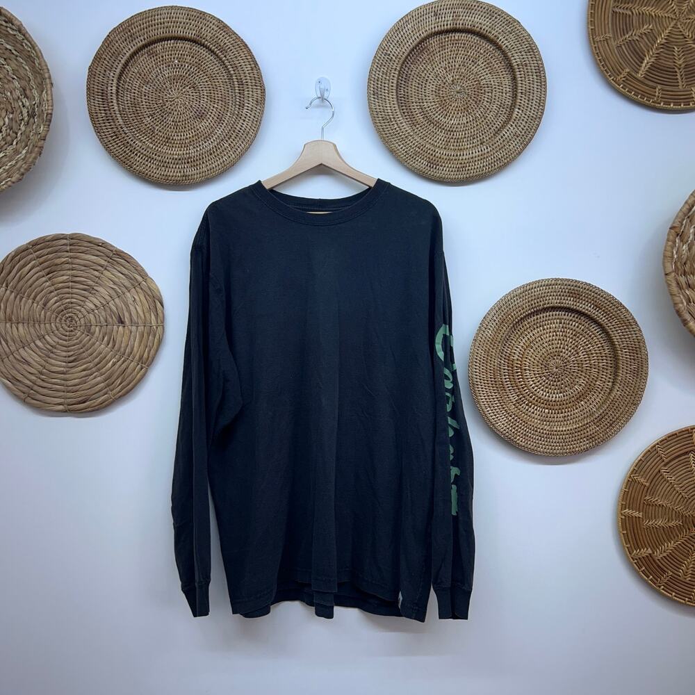 Carhartt Gray Loose Fit Long Sleeve T-Shirt Mens Large Clover